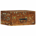 ZNTS Wall-mounted Bedside Cabinet Solid Wood Reclaimed 4017453