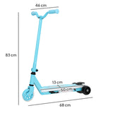 Electric Scooter for Kids Aged 4-7 Years, with Flashing LED Lights, Rear Auxiliary Wheels, Blue T3398P349466