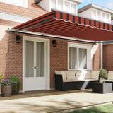 Manual Retractable Awning Orange and brown 500 x 350 cm Fabric 3331481