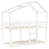 Kids' Bed Roof White 203x80.5x142 cm Solid Wood Pine 846944