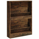 Shoe Cabinet Smoked Oak 59x17x81 cm Engineered Wood 342539