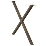 Dining Table Legs X-Shaped 2 pcs Natural Steel 90x cm Steel 4012927