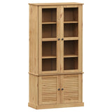Glass Display Cabinet "VIGO" 85x35x170 cm Solid Wood Pine 353193