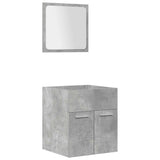 4 Piece Bathroom Furniture Set Concrete Grey Engineered Wood 3324901