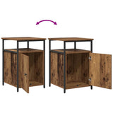Bedside Cabinet with Drawer 2 pcs Old wood Engineered Wood 879502