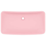 Luxury Basin Rectangular Matt Pink 71x38 cm Ceramic 146955