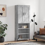 Highboard Concrete Grey 69.5x34x180 cm Engineered Wood 3200077