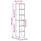 Bookcases 2 pcs Stackable Concrete Grey 30x30x80 cm Engineered Wood 858810
