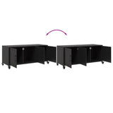 TV Cabinet Black 100.5x39x43.5 cm Steel 846644