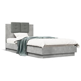 Bed Frame without Mattress Concrete Grey 100x200 cm 3209936