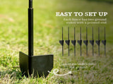 Steel Decorative Outdoor Picket Fence Panels Set of 4, Black T3398P315331