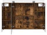 Bathroom Mirror Cabinet with Shelf Smoked Oak 80 x 14.5 x 70 cm 889115