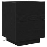 Bedside Cabinet Black Oak 45 x 40 x 55 cm Engineered Wood 863061