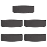 Planter Ring 5 pcs Black 80 x 80 x 20 cm Cold-rolled Steel 873621