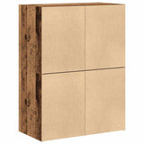 Cabinets with 2 Drawers 2 pcs Old Wood 60x31x40 cm Engineered Wood 858836