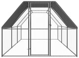 Outdoor Chicken Cage 2x6x2 m Galvanised Steel 3089320