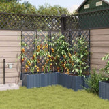 Garden Planter 5 pcs Grey 120 x 120 x 142 cm Plastic 42002879
