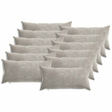 Cushion with Pillow HEERLEN 12 pcs Light Grey Chenille Fabric 925779