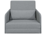 Folding Sofa Bed Light Grey 65 x 80 x 83 cm Fabric 42030494
