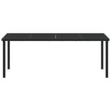 Garden Table Black 200 x 80 x 73 cm Metal 42010315