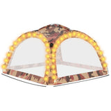 Party Tent with LED and 4 Sidewalls 3.6x3.6x2.3 m Camouflage 93078