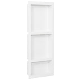 Shower Niche with 3 Compartments High Gloss White 41x99x9 cm 151399