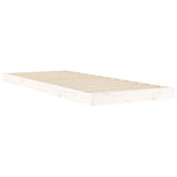 Bed Frame without Mattress White 75x190 cm Small Single Solid Wood Pine 823485