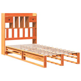 Bookcase Bed without Mattress Wax Brown 100x200 cm Solid Wood Pine 3323955