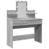 Dressing Table with LED Grey Sonoma 100x40x130 cm 848204