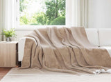 Throw Blanket Camel 220 x 240 cm Fleece 42016979