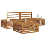 Outdoor Sofa Set 3 Piece Natural Solid Acacia Wood 3374084