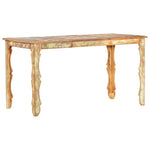 ZNTS Dining Table 140x70x76 cm Solid Reclaimed Wood 286489