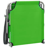 Outdoor Sunbed Green Powder-coated steel and fabric 310335