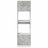 Microwave Cabinet Lyon Concrete Grey 60x57x207 cm Engineered Wood 856127