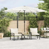 Garden Parasol with Steel Pole White 300x200x250 cm 4005096