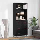 Highboard Black oak 69.5 x 34 x 180 cm Engineered Wood 3416126