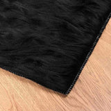 Faux Sheepskin Rug TAFALLA Black 160 x 160 cm Polyester 42021576