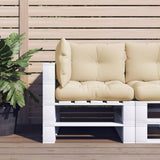 Pallet Cushions 3 pcs Beige Fabric 360859