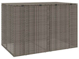 Box Garbage Bin Box 2 pcs Grey 130 x 80 x 115 cm Polyethylene 42008243