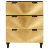 Sideboard Black and Gold 60 x 33 x 75 cm Solid Mango Wood 4017831