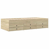 Daybed with Drawers without Mattress Sonoma Oak 100x200 cm 3280869