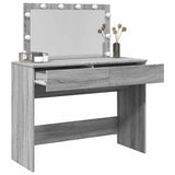 Dressing Table with LED Grey Sonoma 100x40x120 cm 848211