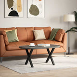 Coffee Table Legs X-Shaped 2 pcs Black 60x cm Steel 4012900