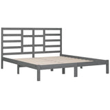 Bed Frame without Mattress Grey Solid Wood 200x200 cm 3105817