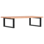 ZNTS Basin Shelf Wall Mounted Steel and Solid Wood Oak 3302609