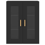 Wall Mounted Cabinets 2 pcs Black Engineered Wood 3197898