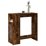 ZNTS Bar Table with Racks Smoked Oak 101x40x103.5 cm Engineered Wood 854368