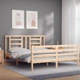 Bed Frame without Mattress King Size Solid Wood 3194706