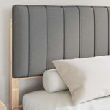 Bed Frame with Upholstered Headboard Light Grey 150 x 200 cm 878039