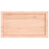 Table Top 80x40x cm Untreated Solid Wood Live Edge 363873
